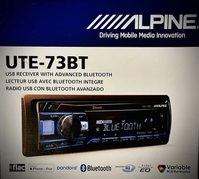 Receptor de medios digitales Alpine UTE-73BT avanzado Bluetooth 1990-2002 Acura Honda Foto 1 de 4