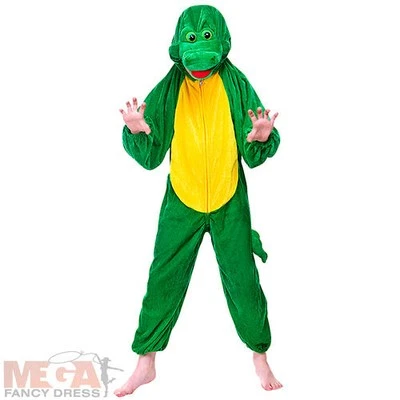 Crocodile Kids Zoo Jungle Animal Fancy Dress Child Boys Girls Costume Outfit New - Image 1 of 2