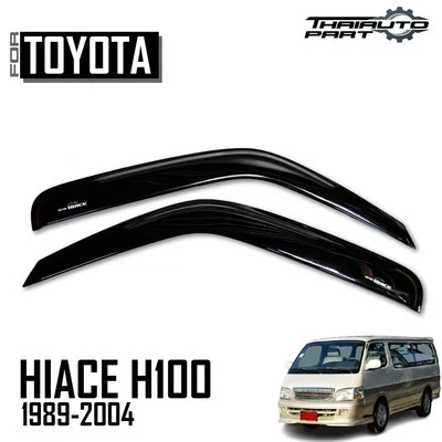 Parasol Lluvia Parabrisas Negro Brillante Ajuste Toyota Hiace Van H100 1989-2004 Foto 1 de 4