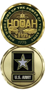 US Army HOOAH! Challenge Coin Eagle Crest 3119 - Picture 1 of 1