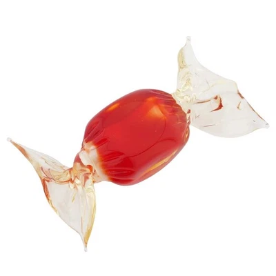 Glass Of Venice Murano Glass Candy - Red Orange Decorative Glass Ornament for Pa - Image 1 of 4