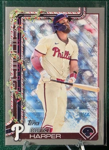 2025 Topps Holiday Bryce Harper #69 Glitter Holiday SP Phillies - Bild 1 von 2