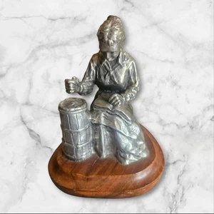 1983 Kenneth Wyatt "Die Bibel und die Butter" Zinn Skulptur #172/500 auf Holz  - Bild 1 von 14