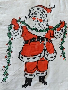 Lotto 2 tovaglioli vintage Natale Babbo Natale carta crepe pranzo da collezione anni 50-60 MCM - Foto 1 di 8