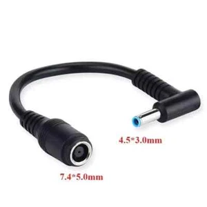Cable adaptador convertidor cargador de alimentación de 7,4 mm a 4,5 mm para HP azul punta pequeña 1-3 - Imagen 1 de 4