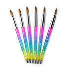 #6-#16 6 Sizes Nail Brush Art Magic Rainbow Gradient Draw Painting Polish Pen E