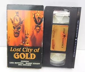 VHS LOST CITY OF GOLD Raiders Low Budget Action Film Lisa Montell RARE OOP! - Foto 1 di 2