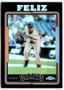 2005 Topps Chrome Black Refractor #467 Pedro Feliz /225 San Francisco Giants - Picture 1 of 2