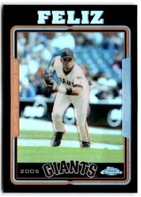 Topps 2005 cromo refractor negro #467 Pedro Feliz/225 Gigantes de San Francisco Foto 1 de 2