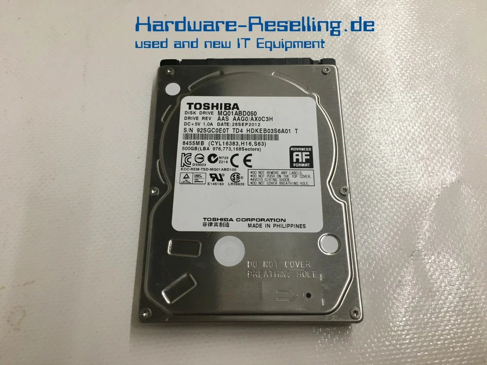 Toshiba SATA 500GB 2,5" 3Gb/s 5400RPM 8MB MQ01ABD050 - Immagine 1 di 1