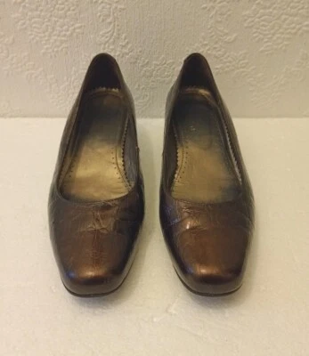 Hotter Comfort Concept Enchant Court Shoes Snake Skin Look Leather Brown UK 5.5 - Image 1 of 4