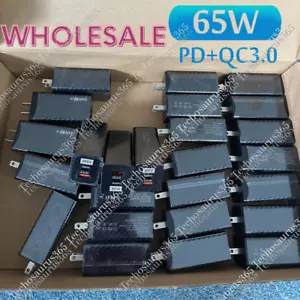 65W GaN QC 3.0 USB Fast Wall Charger pPD Adapter For MacBook iPhone Samsung Lot - Picture 1 of 17