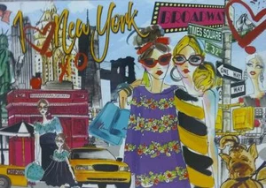 Ooh La La Take Me to New York Fashion Pop Art Jigsaw Puzzle 1000 pc NIB Pedri - Picture 1 of 1