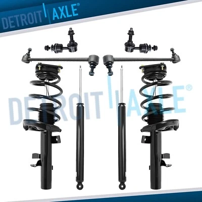 Front Struts & Coil Spring Rear Shocks Sway Bars Kit for 2013 - 2018 Ford Focus - Image 1 of 4
