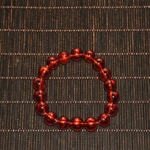 Early Collection of Tibetan Red Zircon Bracelets with Round Beads - Picture 1 of 9