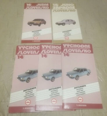Lote de 5 mapas de ruta Slovensko Automata Foto 1 de 3