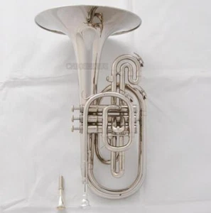 Professional new Model Mellophone F Keys Silver Nickel horn 2-Exchange Mouth - Picture 1 of 6