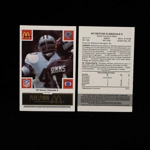 1986 Dexter Clinkscale Dallas Cowboys McDonald's BLACK Game Card #47 - Picture 1 of 1