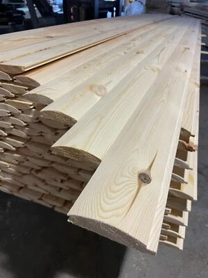 LOGLAP T&G PINE TIMBER REDWOOD CLADDING - 5.1M LENGTH - £8 - Image 1 of 4