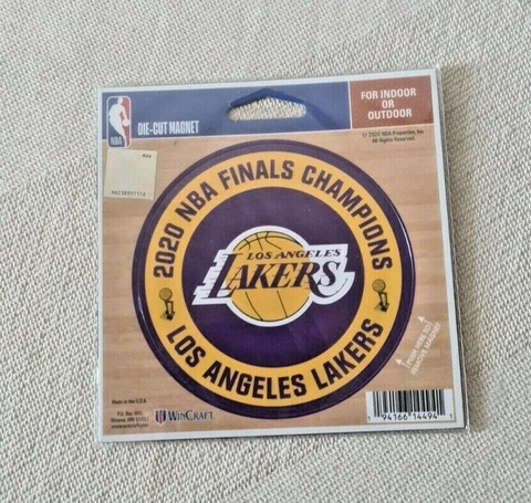 Los Angeles LAKERS 2020 NBA Finals Champions Die-Cut Magnet 4x4 Indoor / Outdoor Cover
