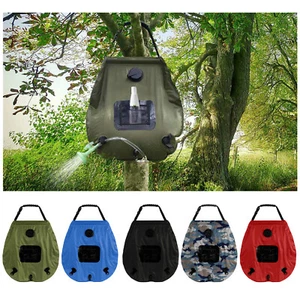 20L Water Bags Outdoor Camping Solar Heat Shower Bag Portable Compact Heated - Picture 1 of 17