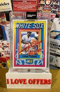 3/5 Project 2020 Topps Frank Thomas Beckett Red Autograph Grotesk Patch Variate - Bild 1 von 5