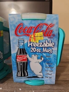 New Vintage Coca-Cola Coke 20oz Insulated Freezable Travel Mug With Straw 1996 - Picture 1 of 5