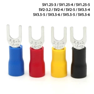 Gabelklemmen PVC Isoliert Elektrisch Crimpverbinder Klemme - Rot Blau Gelb - Bild 1 von 21