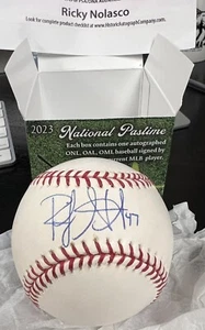 RICKY NOLASCO Beckett SIGNED Rawlings BASEBALL Official ANGELS TWINS - Picture 1 of 2