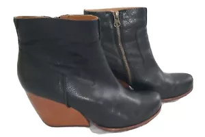 Kork Ease Womens Black Leather Ankle Boots Michelle 9.5 - Picture 1 of 7