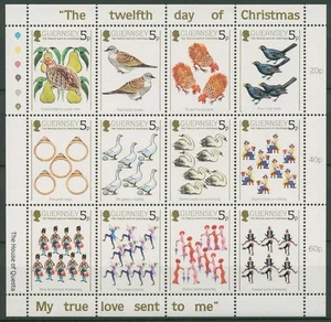 Guernsey 1984 Weihnachten 12 Weihnachtstage 298/09 ZD-Bogen postfrisch (C62984) - Bild 1 von 1