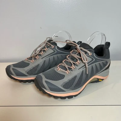 Merrell Siren Edge Waterproof Trail Hiking Shoes Grey Pink Women's 9.5 Vibram - Image 1 of 4