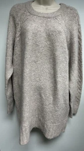 Torrid Women's Plus Sz 2 (2X) Oatmeal Cream Colored Crew Neck Tunic Sweater - Picture 1 of 9