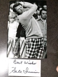 HALE IRWIN Auténtico Autógrafo Firmado a Mano CORTADO CON FOTO 4X6 - LEYENDA DEL GOLF - Imagen 1 de 3