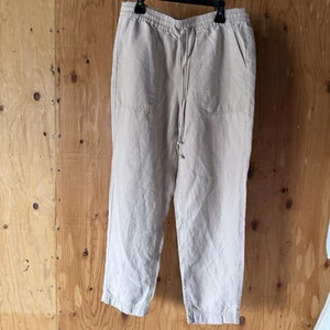 J. Crew New seaside pant in linen blend in beige size small pockets EUC - Picture 1 of 6