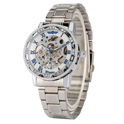 Winner Manual Mechanical Skeleton Watch with Diamond Men's Skeleton Wrist Watch - Image 1 of 4