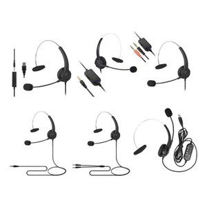 Cuffie telefoniche con filo, cuffie per computer, per telefono da scrivania - Zdjęcie 1 z 29