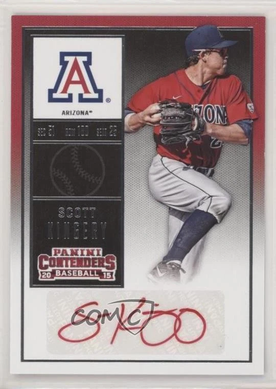 2015 Panini Contenders College Ticket Scott Kingery (Fielding Red Ink) #20 Auto - Image 1 of 2