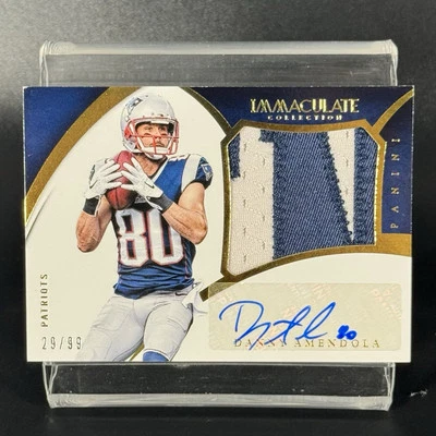 Danny Amendola 2015 Panini Immaculate Game Used Nameplate “EN” Patch Auto /99 - Image 1 of 4