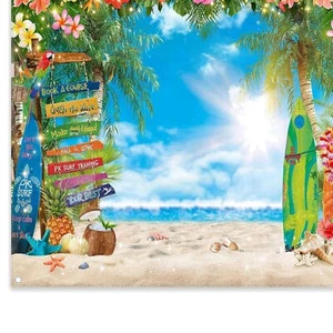 High-Resolution 10x8ft Beach Backdrop - Perfect for Events & Photo Booths - Picture 1 of 9
