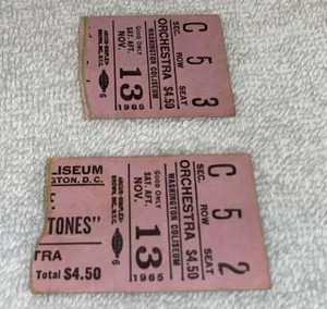 THE ROLLING STONES 1965 TICKET STUBS Keith Richards Mick Jagger Brian Jones USA - Bild 1 von 7