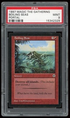 1997 MTG Magic the Gathering Portal Boiling Seas PSA 9 Gaming Card TCG - Image 1 of 2