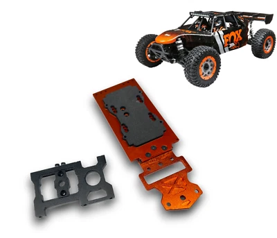 Losi DBXL-E 1.0 / 2.0 SLIDING Motor Mount w/ ESC Plate BLACK/ORANGE -  StupidRC - Image 1 of 4