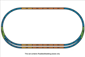 PIKO #55367 HO Scale Roadbed for Track Sets A + E ***NO TRACK INCLUDED!*** - Picture 1 of 3