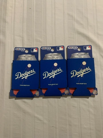 Los Angeles Dodgers MLB Set Of 3 1-Sided Blue Koozies Coozies Cooler Brand New Cover