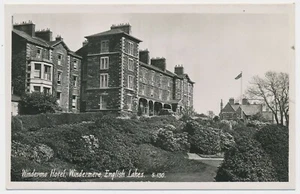 Postal con foto Windemere Hotel Windemere Cumbria Distrito de los Lagos Inglaterra RPPC RP - Imagen 1 de 2