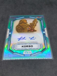 Star Wars Topps Finest 2022 Teal Aqua Refractor 29/199 Korso John Tui Autograph