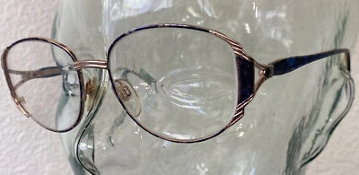 Auténticas Anteojos Givenchy Vintage Dorado Azul Mármol Marcos Logo ¡GGGG! Foto 1 de 4