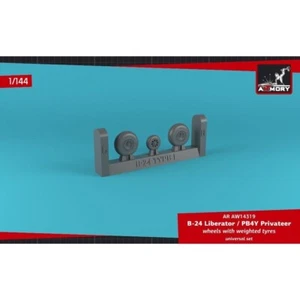 1/144 ARMORY AR AW14319 B-24 Liberator / PB4Y Privateer wheels w/ weighted tires - Picture 1 of 1