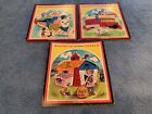 3 Vintage Magnetic Puzzle Child Guidance  Inlaid Plastic by Playshool